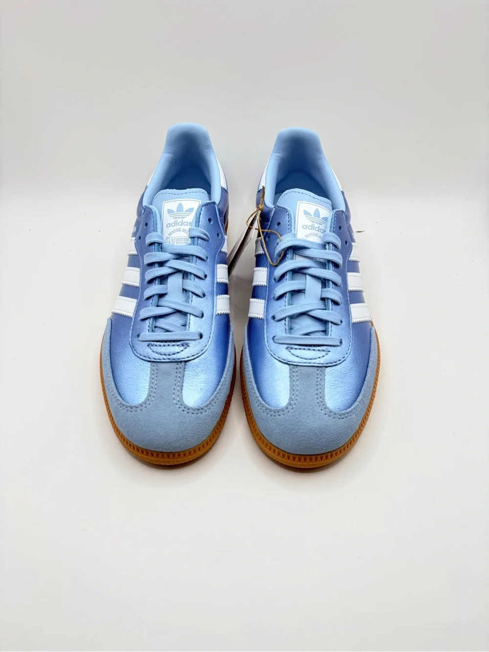 adidas Samba Kids Sneakers - Light Blue / White / Gum 6Y/7W